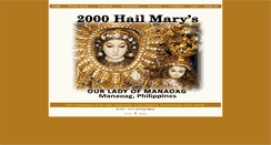 Desktop Screenshot of 2000hailmarys.org